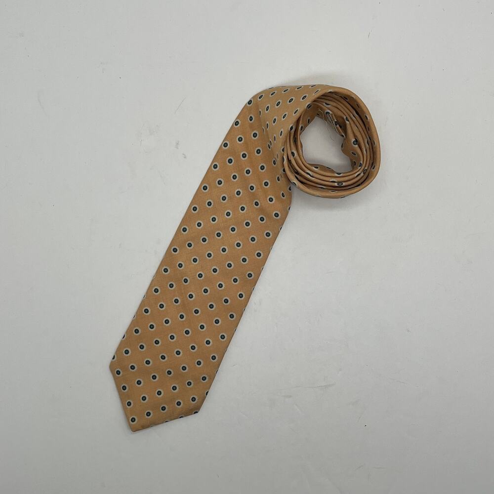 Neiman Marcus Men's Honan Silk Dotted‎ Orange Tie